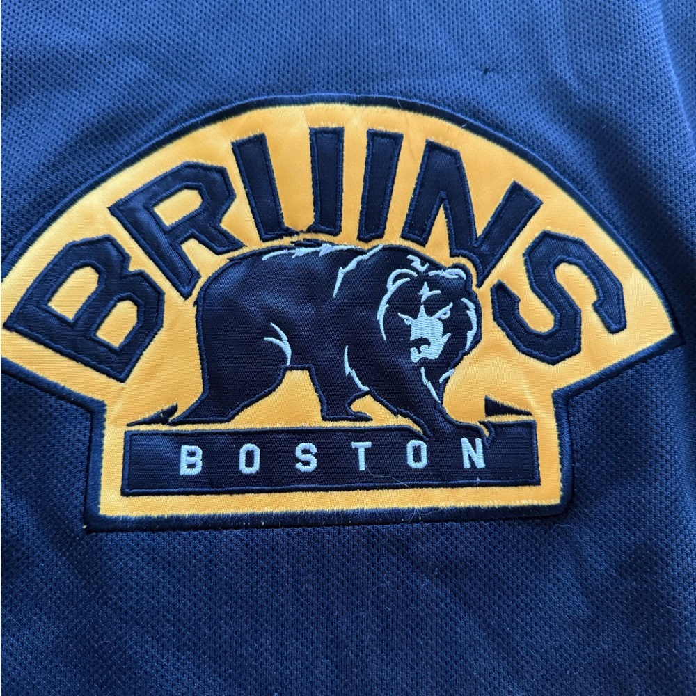 Reebok BostonBruins NHL Black and Yellow Hooded Sweatshirt Logo SzM - Picture 12 of 13
